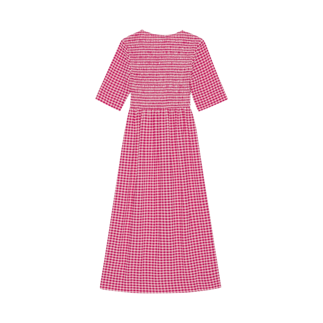 (W) 가니 시어서커 스모크 드레스 러브 포션((W) Ganni Seersucker Smock Dress Love Potion) - 2