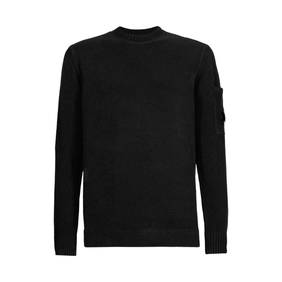 C.P. 컴퍼니 셔닐 코튼 크루넥 니트 블랙 - 22SS(C.P. Company Chenille Cotton Crewneck Knit Black - 22SS) - 1