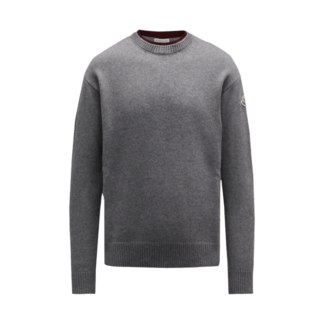 몽클레르 퓨어 캐시미어 크루넥 점퍼 멜란지 미디움 그레이 - 21FW(Moncler Pure Cashmere Crewneck Jumper Melange Medium Grey - 21FW) - 1