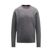 Moncler Pure Cashmere Crewneck Jumper Melange Medium Grey - 21FW