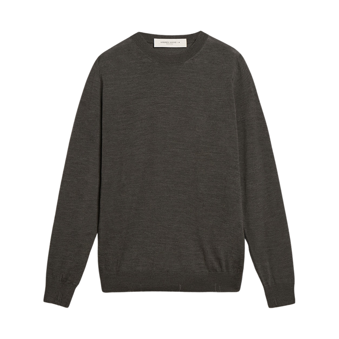 GMP00947-P000665-60304 Golden Goose Round Neck Sweater in Wool Dark Grey Melange