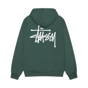 Stussy Basic Stussy Pigment Dyed Hoodie Forest