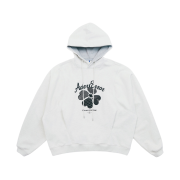Ader Error Tever Logo Hoodie Oatmeal