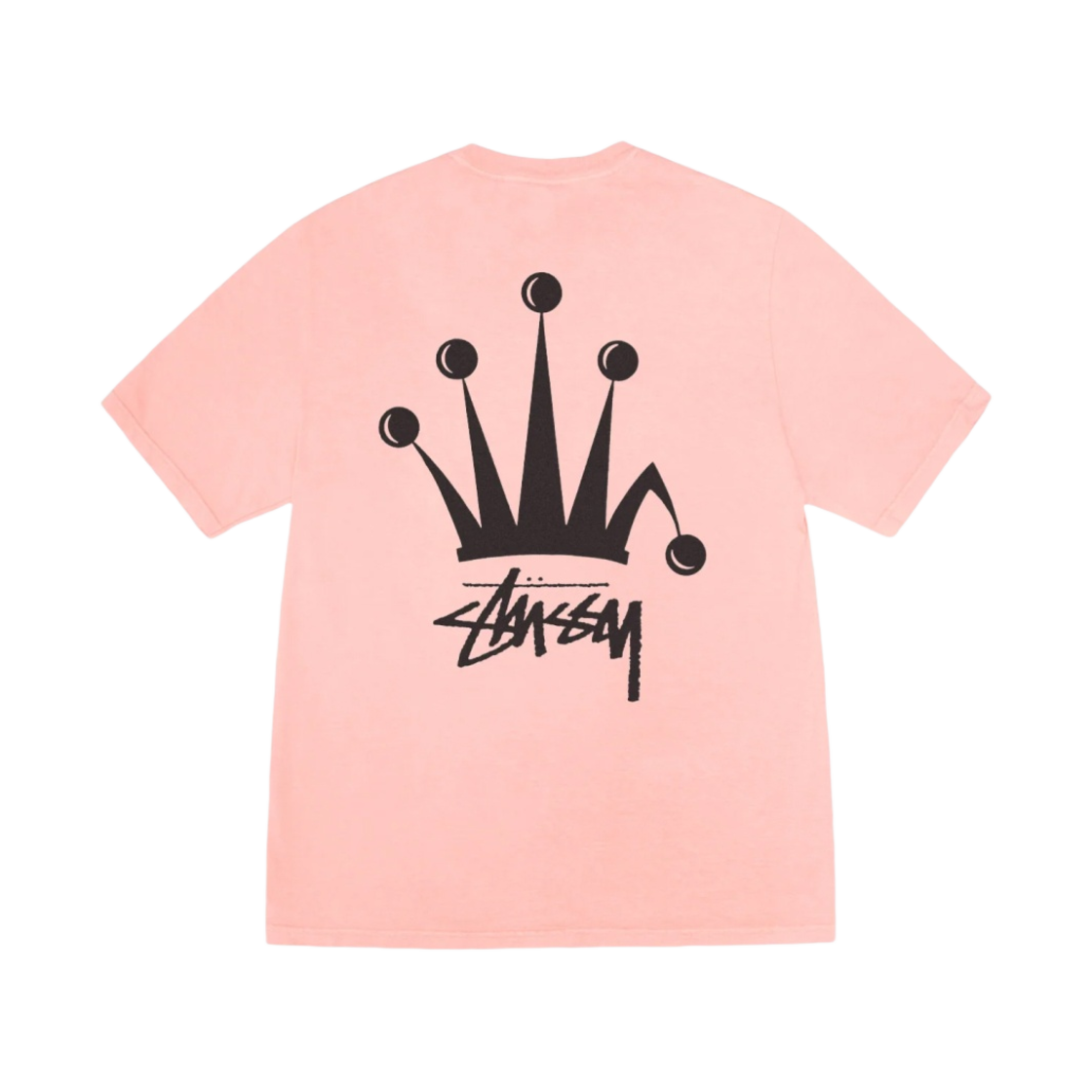 스투시 리갈 크라운 피그먼트 다이드 티셔츠 코랄