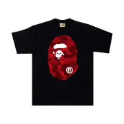 BAPE Color Camo Big Ape Head T-Shirt Black Red