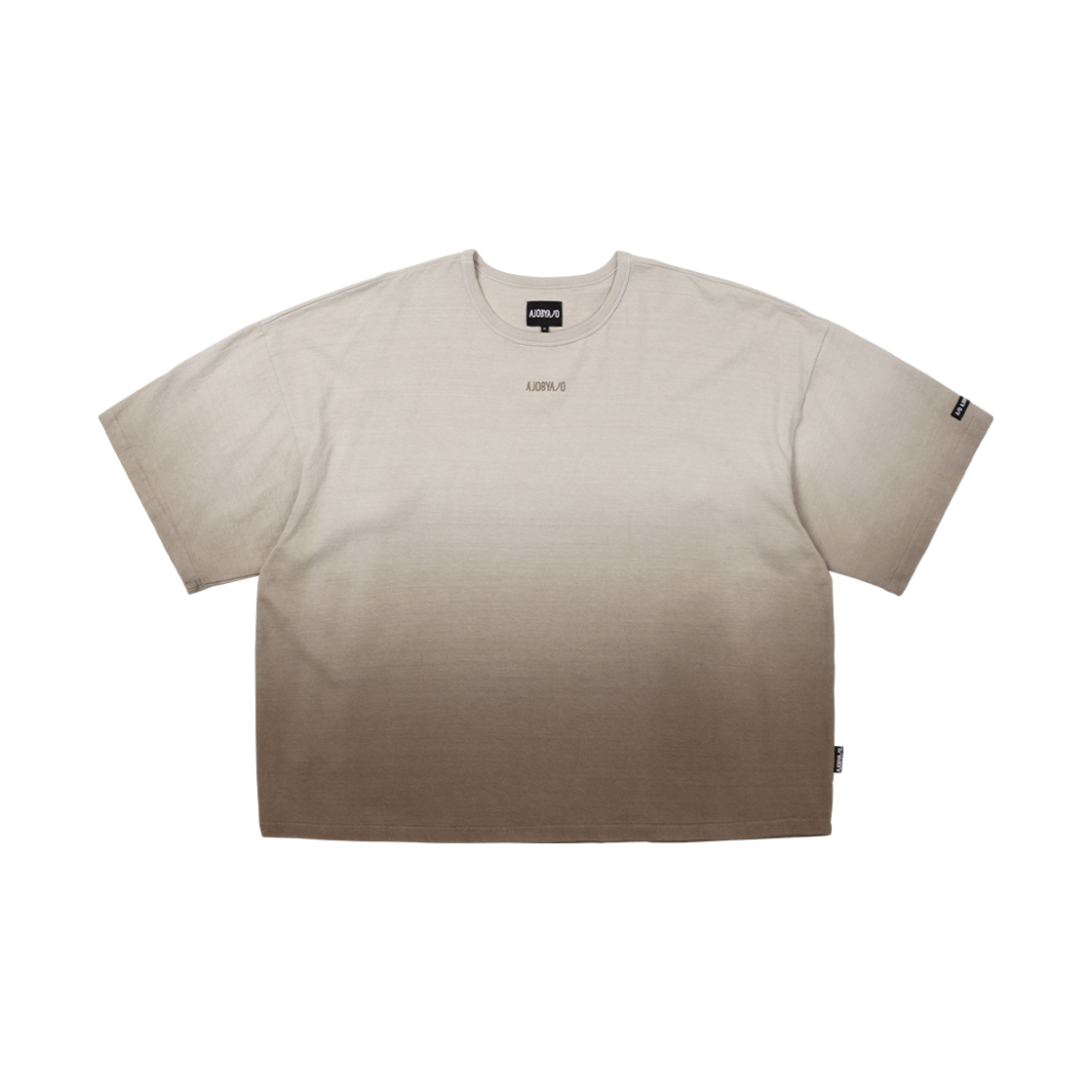 AJ252TE009BR AJOBYAJO Gradation Washed T-Shirt Brown