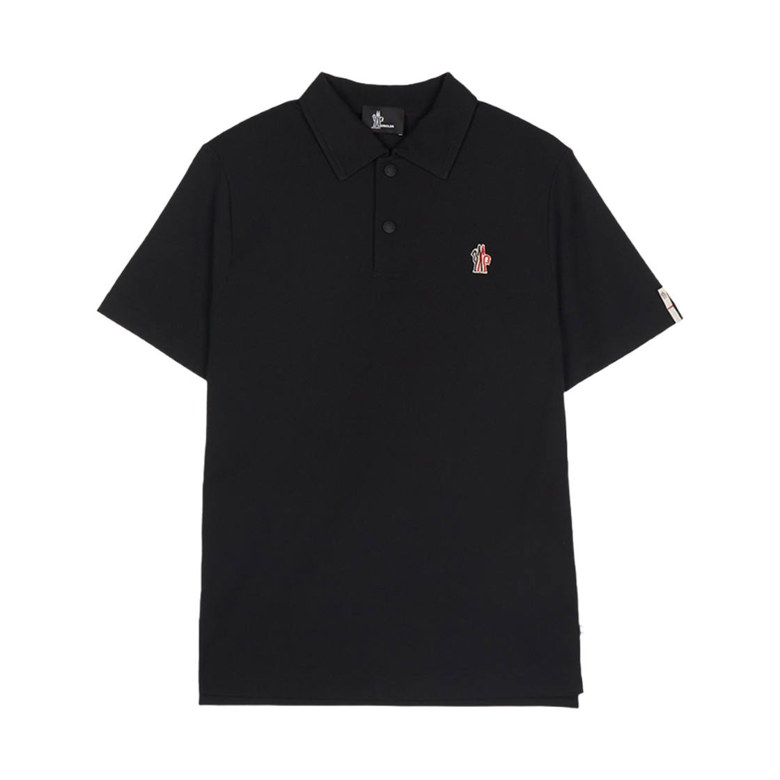 K1-097-8A00001-89AVZ-999 Moncler Grenoble Logo Patch Polo Shirt Black - 25SS