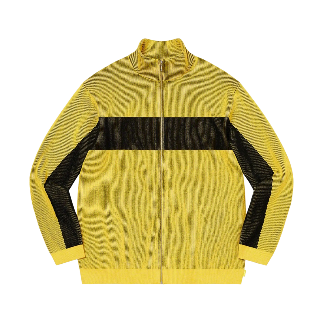 슈프림 투톤 립드 집업 스웨터 옐로우 - 22FW(Supreme 2-Tone Ribbed Zip Up Sweater Yellow - 22FW) - 2
