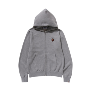 BAPE A Bathing Ape One Point Full Zip Hoodie Grey