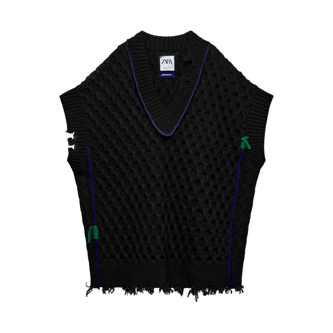 2488/008/800 Zara x Ader Error Oversized Vest Black