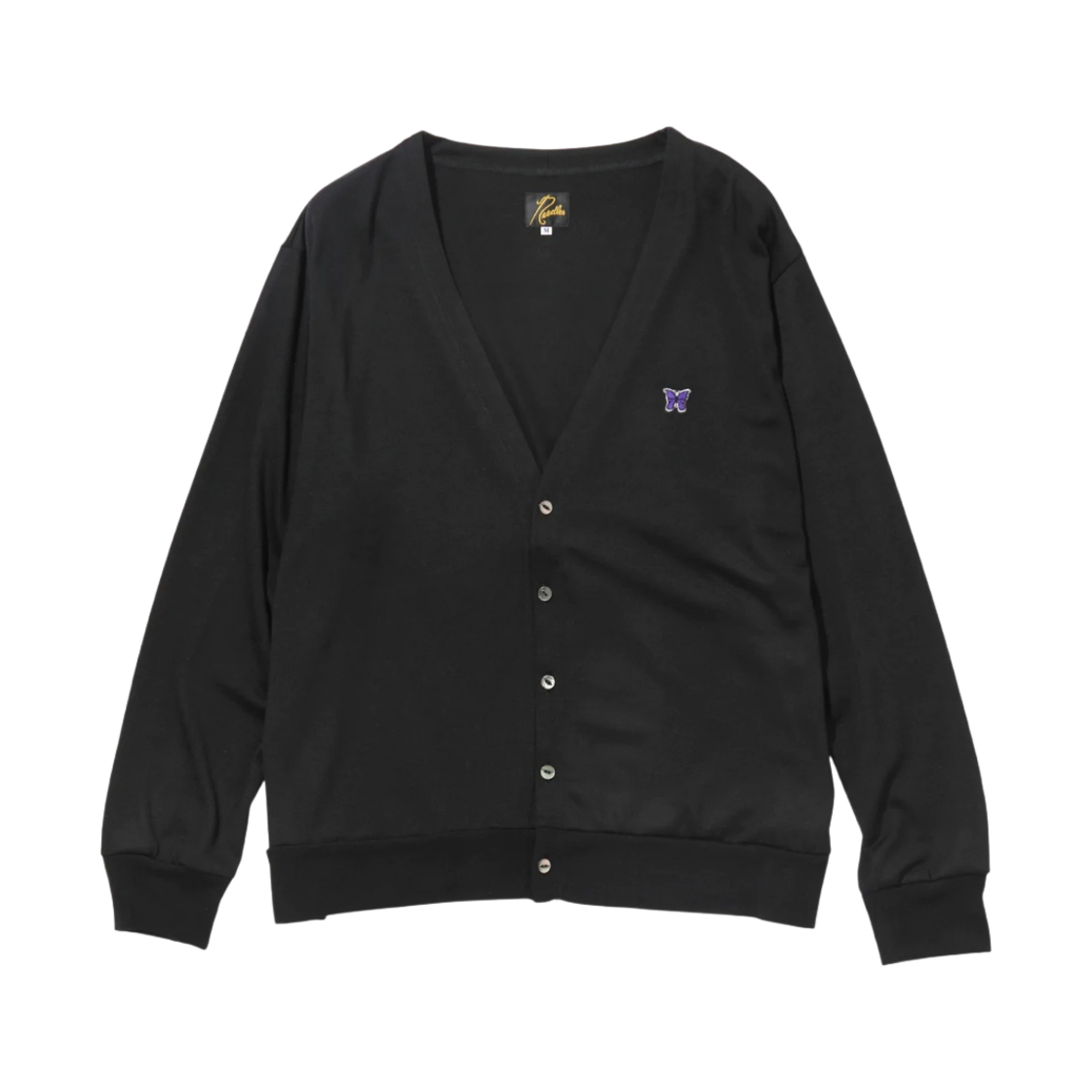 니들스 브이넥 울 가디건 블랙(Needles V-Neck Wool Cardigan Black) - 1