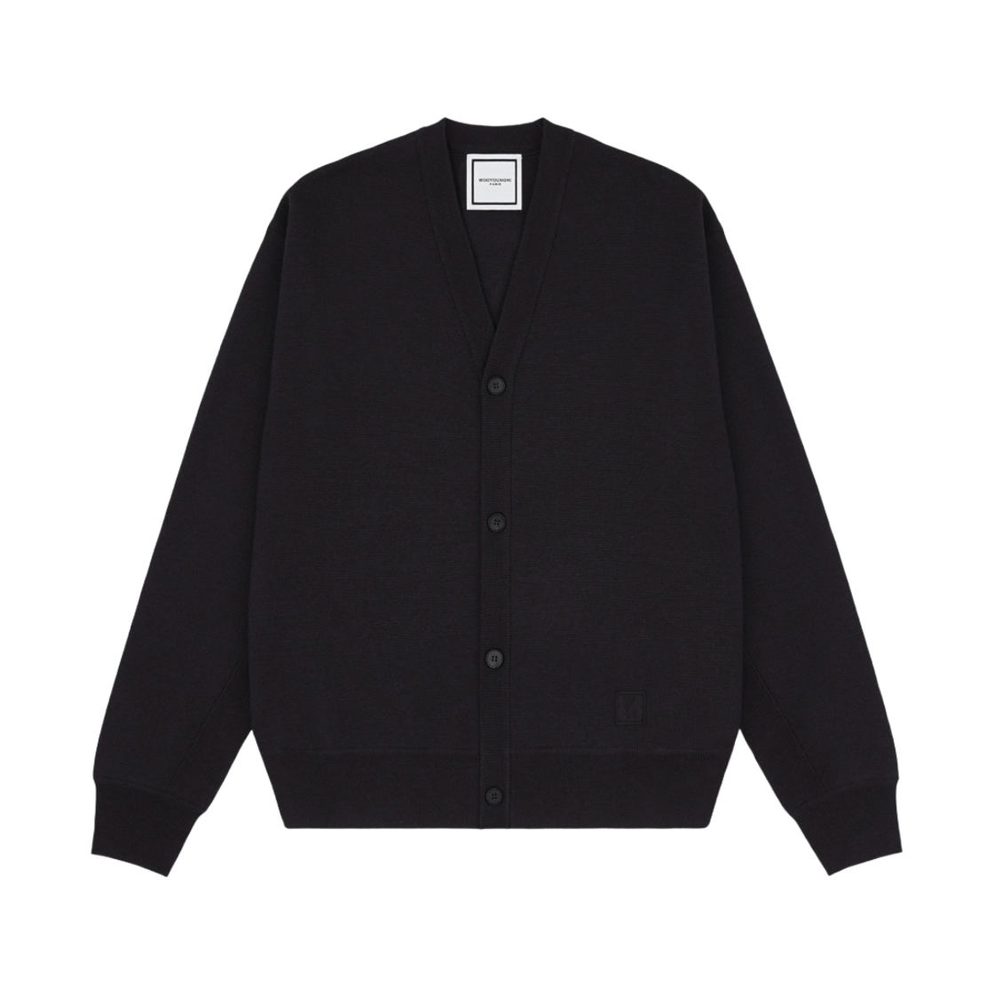 우영미 울 레더 라벨 가디건 그레이 - 22FW(Wooyoungmi Wool Leather Label Cardigan Grey - 22FW) - 1