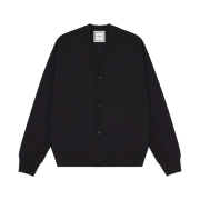 Wooyoungmi Wool Leather Label Cardigan Grey - 22FW