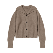 Auralee Baby Cashmere Knit Cardigan Natural Brown