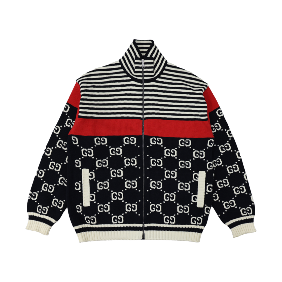IT55P5RC273H Gucci GG Stripe Cardigan
