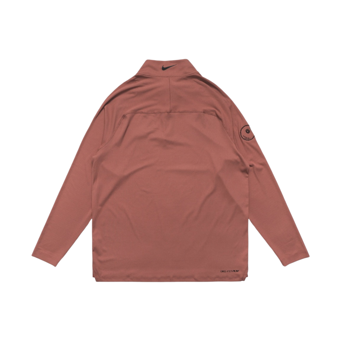 말본 골프 x 나이키 드라이핏 ADV 베이퍼 하프 집 탑 캐년 러스트 파슬 로즈 블랙(Malbon Golf X Nike Dri-Fit ADV Vapor Half Zip Top Canyon Rust Fossil Rose Black) - 2