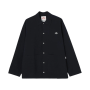 Danton Cotton Linen Coverall Shirt Navy