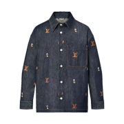Louis Vuitton Embroidered Denim Overshirt Indigo