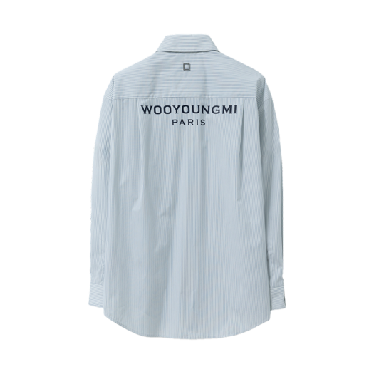 W251SH07843L Wooyoungmi Cotton Back Logo Shirt Blue - 25SS