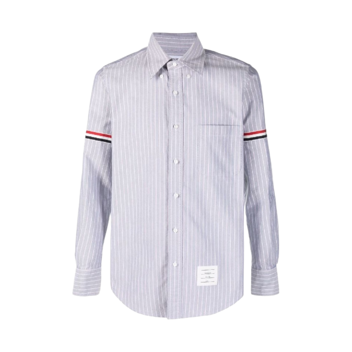톰브라운 쉐도우 핀스트라이프 옥스포드 암밴드 롱슬리브 셔츠 블루(Thom Browne Shadow Pinstripe Oxford Armband Long Sleeve Shirt Blue) - 1