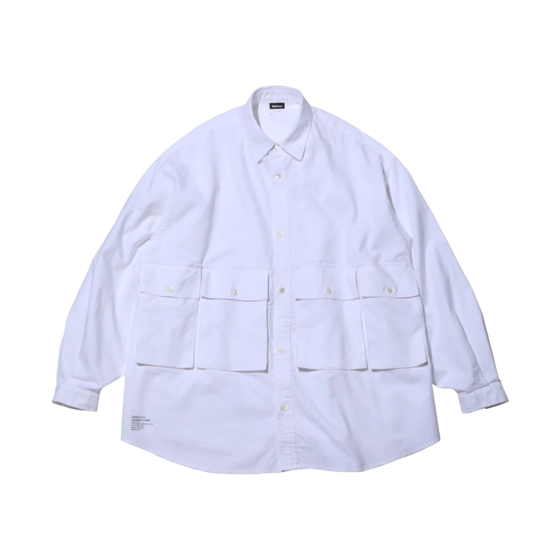 - Fresh Service Oxford Flap Pocket L/S Shirt White