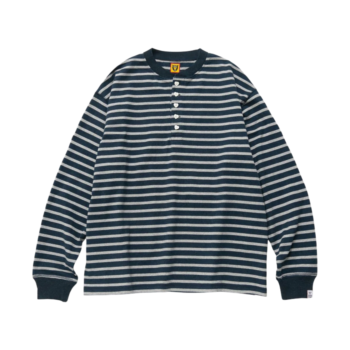 휴먼 메이드 스트라이프 헨리넥 롱슬리브 티셔츠 네이비(Human Made Striped Henley Neck L/S T-Shirt Navy) - 2