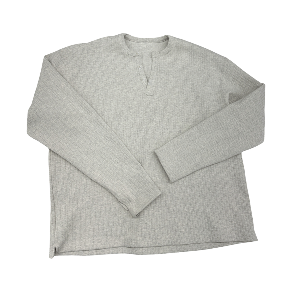 논노드 핑거홀 헨리넥 티셔츠 오트밀(Nonnod Finger Hole Henry Neck T-Shirt Oatmeal)