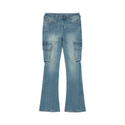 True Religion Signature Bootcut Pants Washed Indigo
