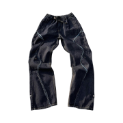 AOP Bar Tack Curve Pants Denim