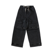 Kapital 14 oz. Black X Black Denim Nouvelle Shuttle Pants Black