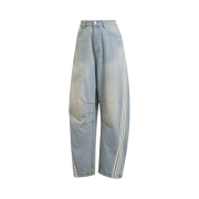 (W) Adidas Adilenium Season 3 Banana Fitted Washed Denim Pants Blue - KR Sizing