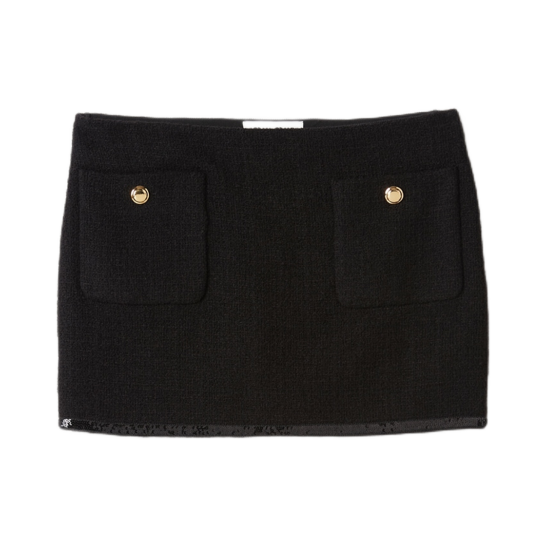 MG2133-13RL-F0002 Miu Miu Tweed Mini Skirt Black