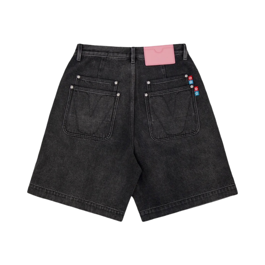 - Vandy The Pink Double Pocket Denim Shorts Black