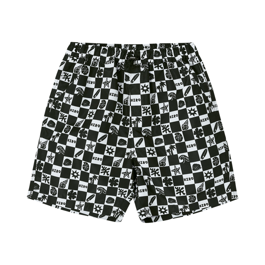 (키즈) 히로 드로잉 체커 쇼츠 블랙((Kids) Hiro Drawing Checker Shorts Black)