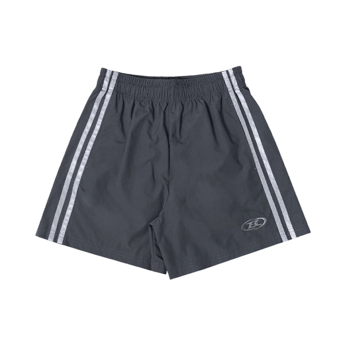 본투윈 리플렉티브 라인 나일론 쇼츠 차콜