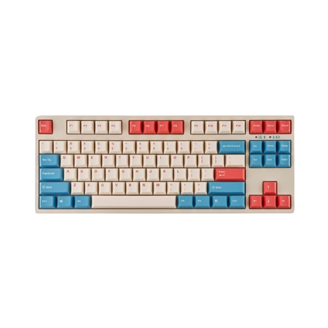 레오폴드 FC750RBT MX2A 유무선 텐키리스 기계식 키보드 코랄 블루 영문 자판 (국내 정식 발매 제품)(Leopold FC750RBT MX2A Wired/Wirelss TKL Mechanical Keyboard Coral Blue English Layout (Korean Ver.))