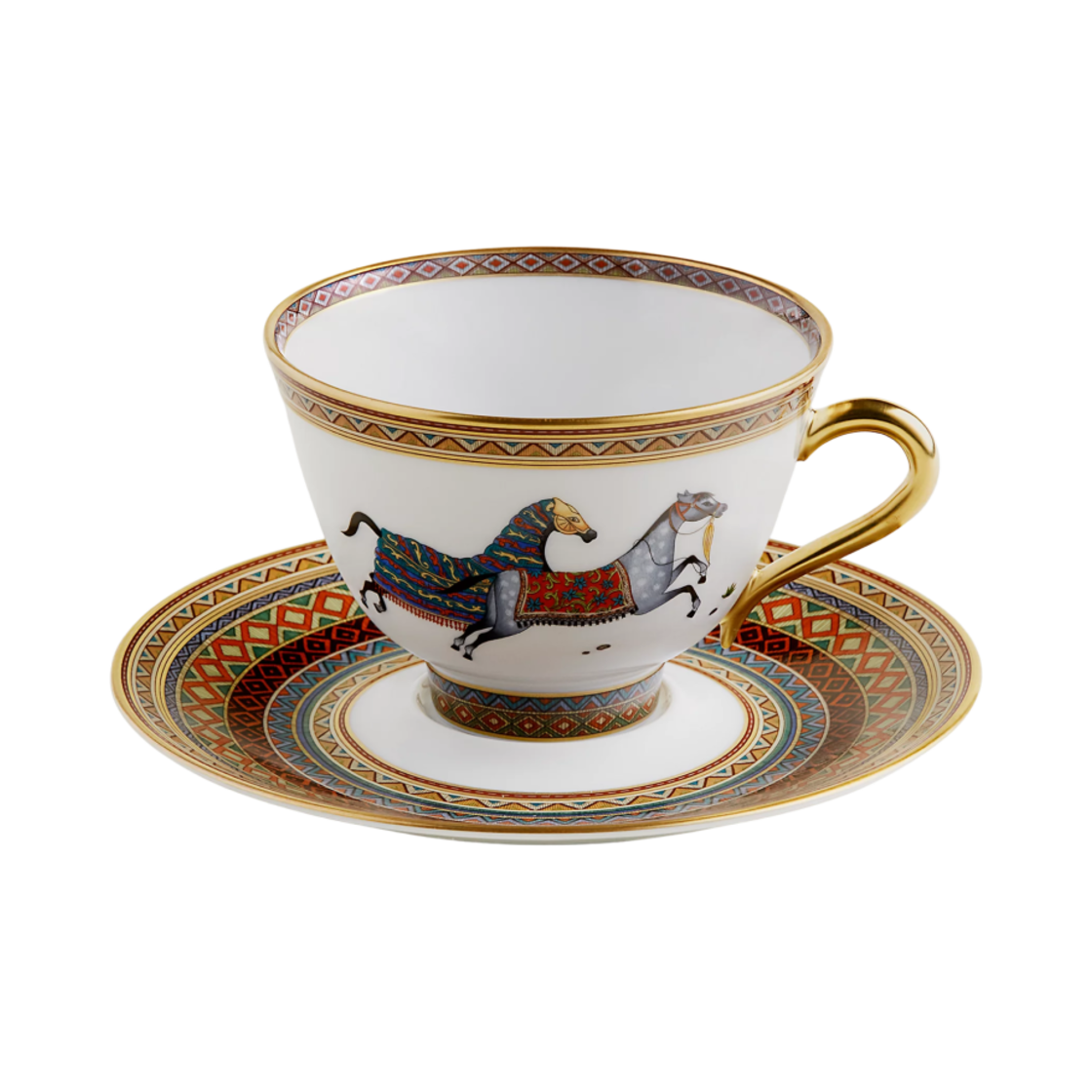 P009882P Hermes Cheval d’Orient Tea Cup And Saucer (Set of 1)