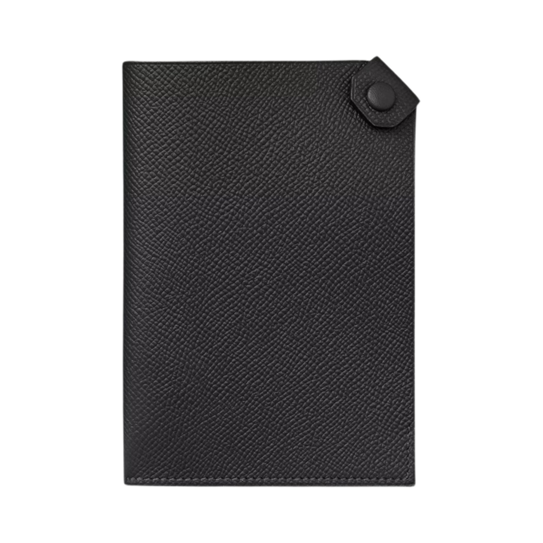 H057946CK89 Hermes Tarmac Passport Holder Epsom & Palladium Noir