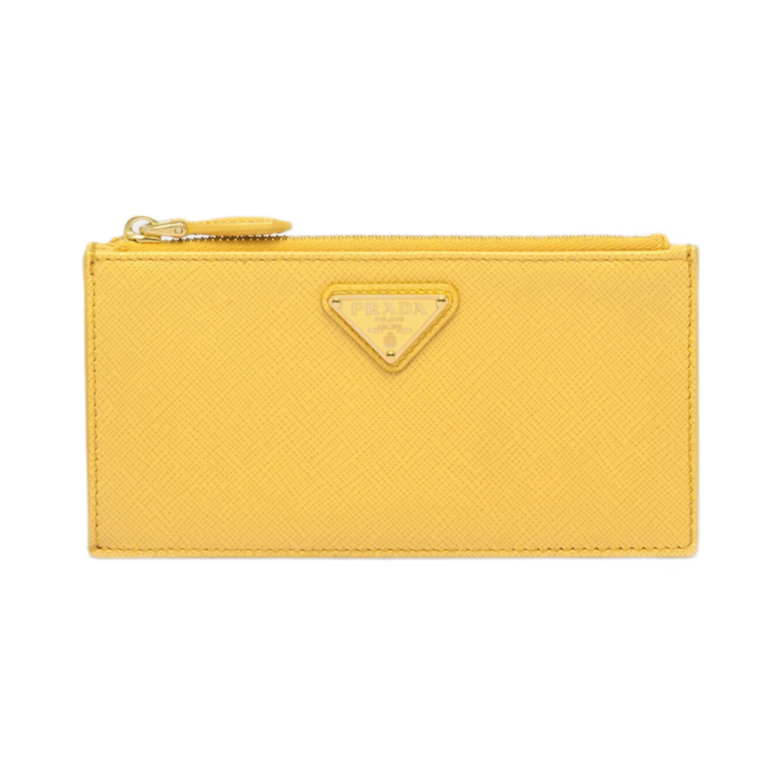 프라다 사피아노 레더 카드 홀더 써니 옐로우(Prada Saffiano Leather Card Holder Sunny Yellow) - 1