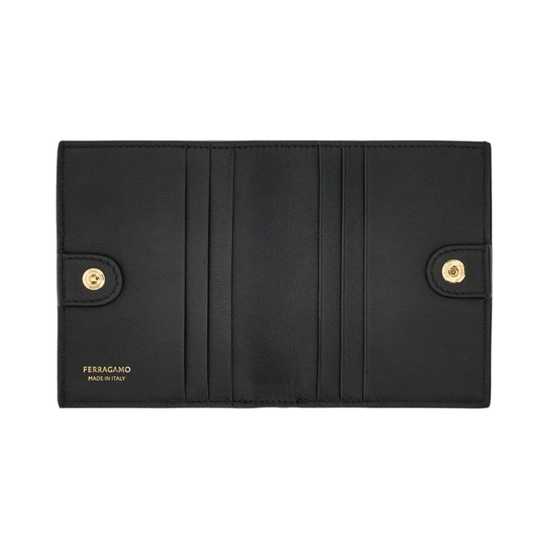 페라가모 간치니 클래스프 컴팩트 지갑 블랙(Ferragamo Compact Wallet with Gancini Clasp Black) - 3