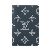 Louis Vuitton Pocket Organizer Monogram Shadow Navy Blue