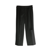 Ancellm Wool Damage Wide Slacks Black