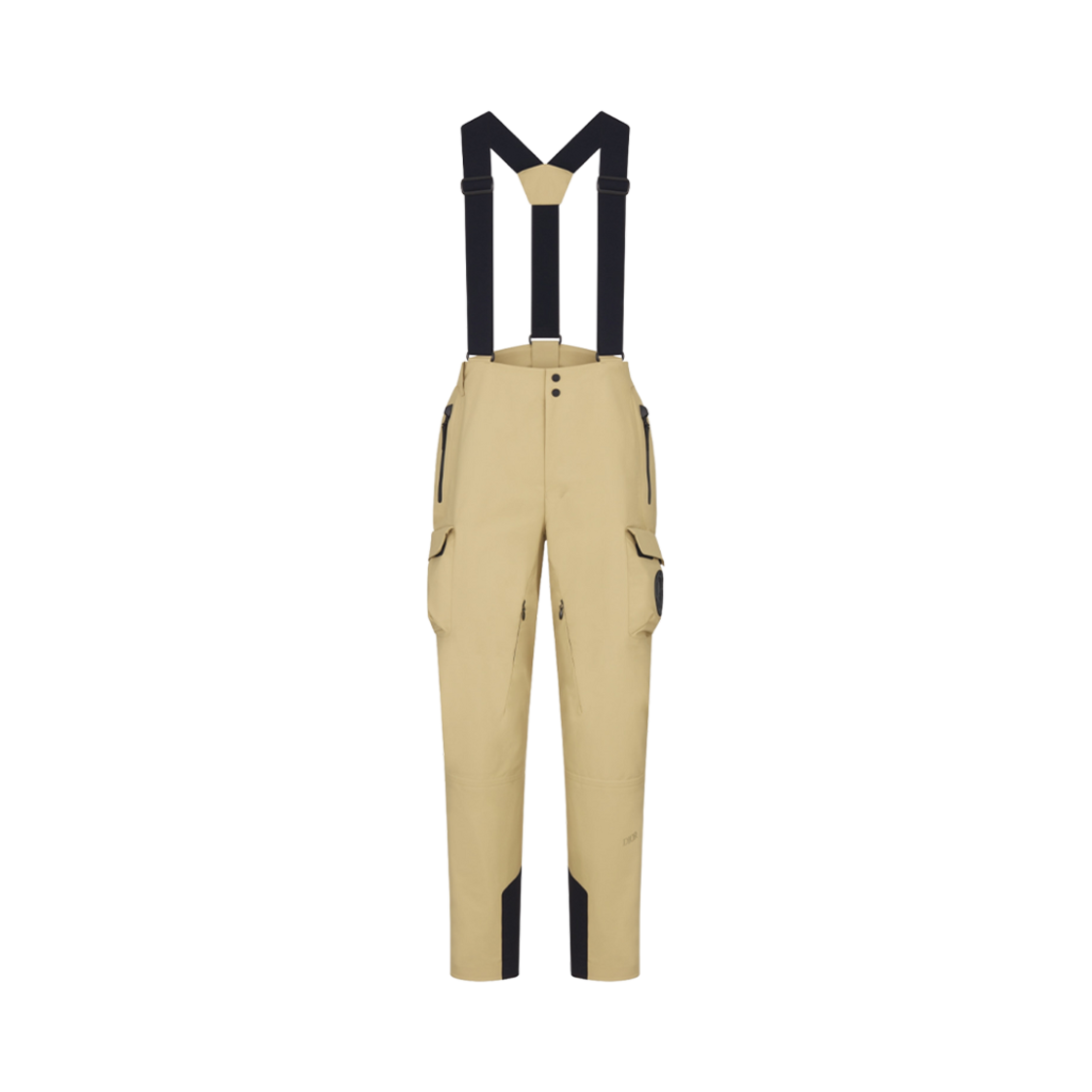 디올 데상트 리브 피터 도이그 스키 팬츠 서스펜더 베이지 테크니컬 태피터(Dior Descente And Peter Doig Ski Pants With Suspenders Beige Technical Taffeta) - 1
