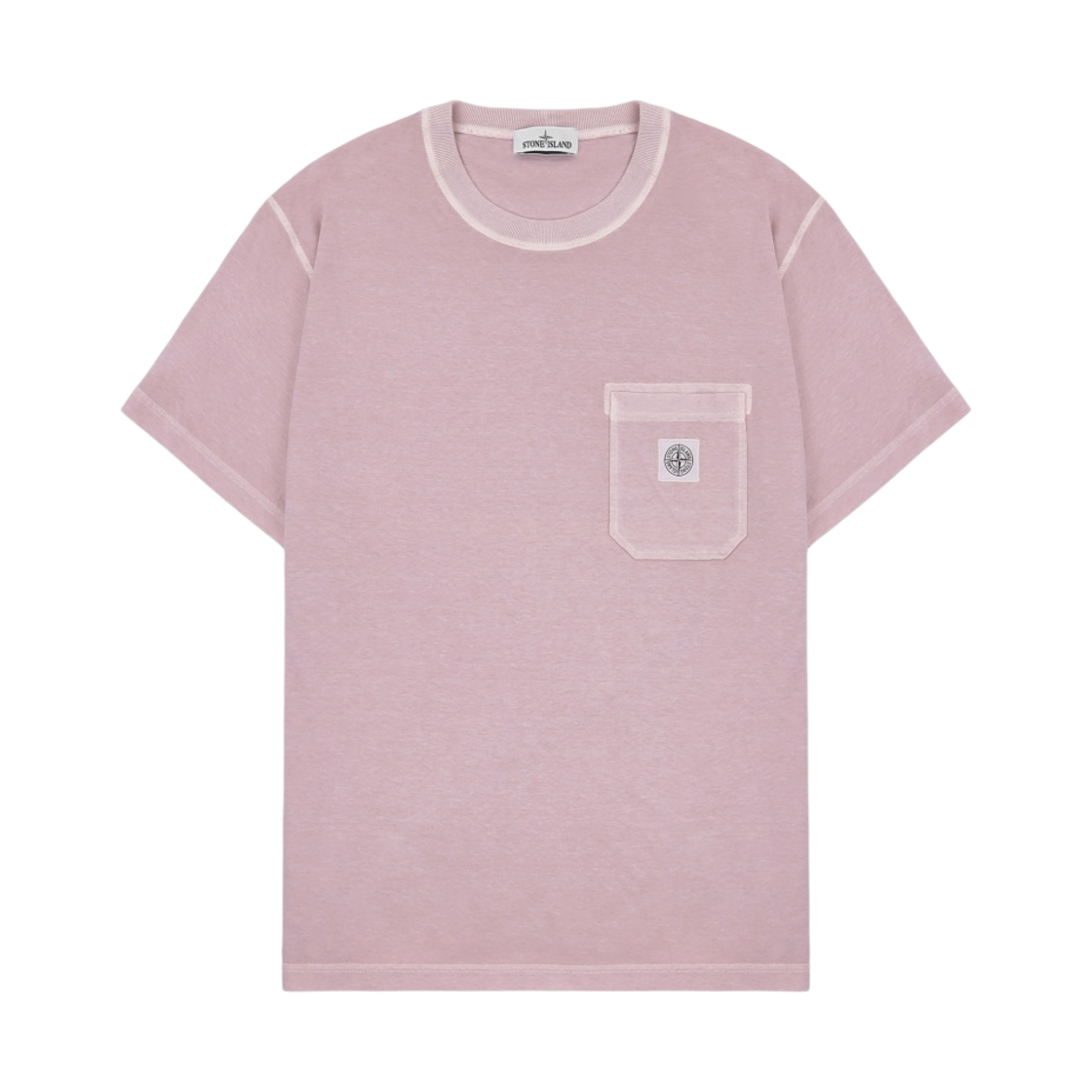 스톤 아일랜드 21957 피사토 트리트먼트 티셔츠 로즈 쿼츠 - 22SS(Stone Island 21957 Fissato Treatment T-Shirt Rose Quartz - 22SS) - 1