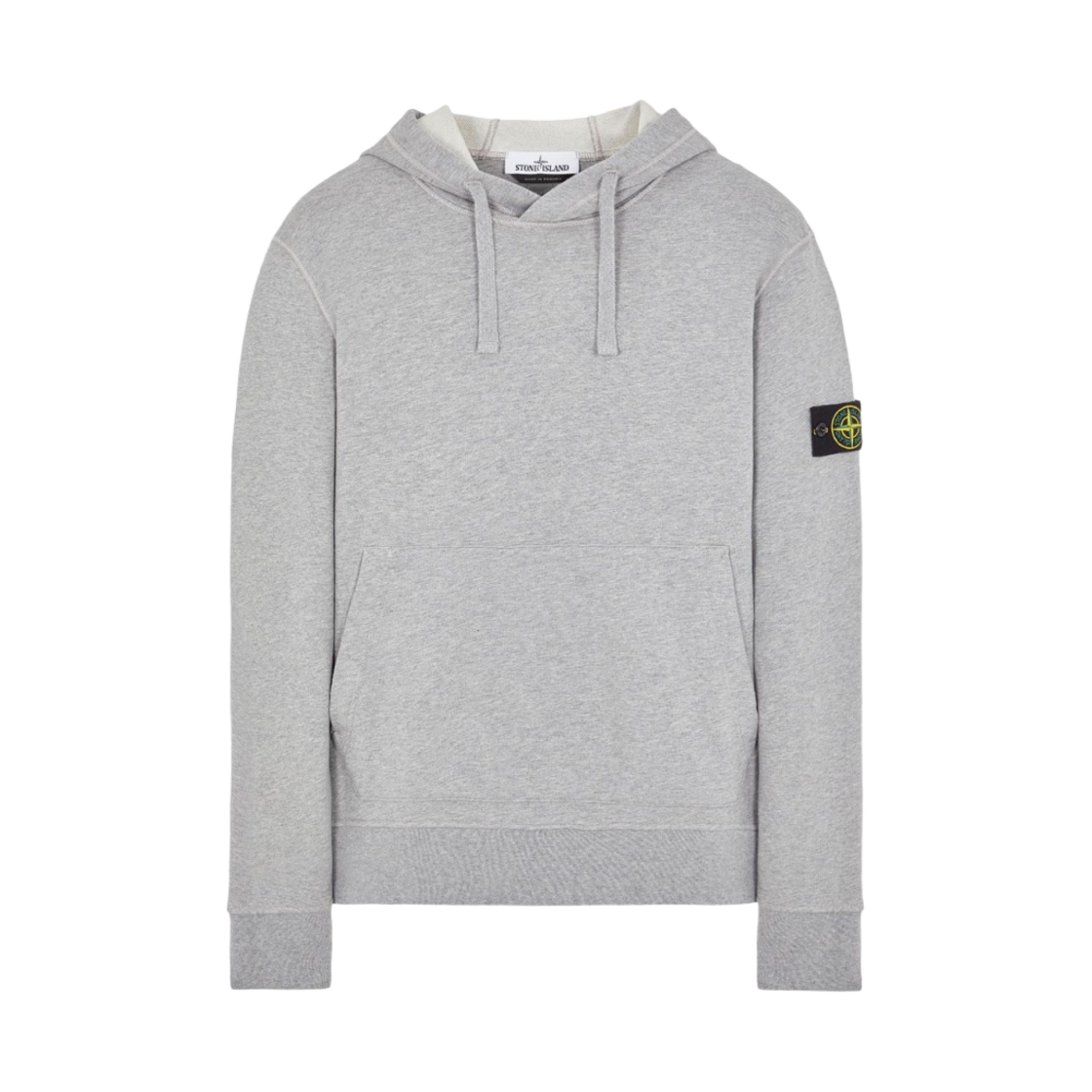 스톤 아일랜드 64151 코튼 플리스 후드 스웨트셔츠 멜란지 그레이 - 22SS(Stone Island 64151 Cotton Fleece Hooded Sweatshirt Melange Grey - 22SS) - 1