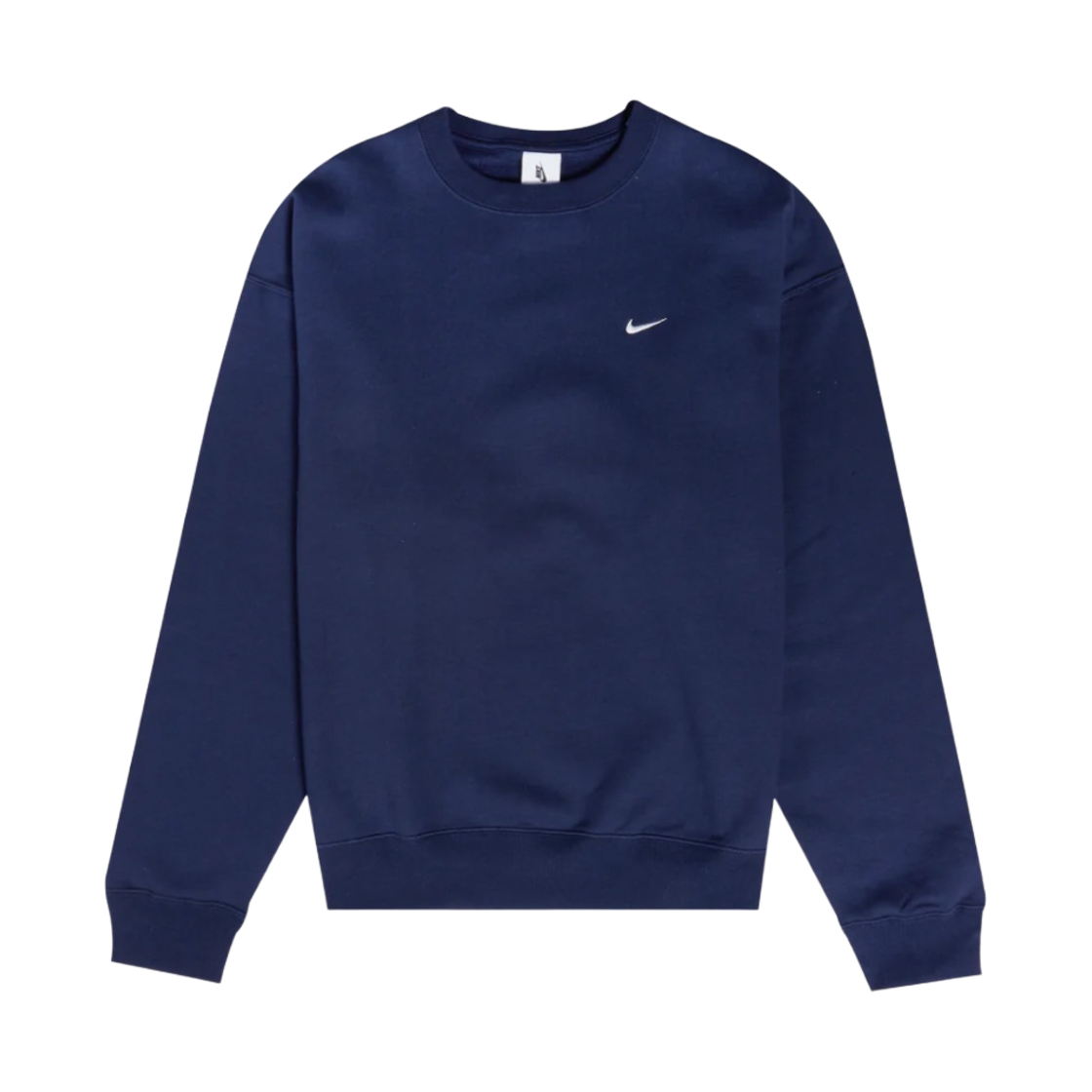 나이키 솔로 스우시 플리스 크루 미드나잇 네이비 - 아시아(Nike Solo Swoosh Fleece Crew Midnight Navy - Asia)