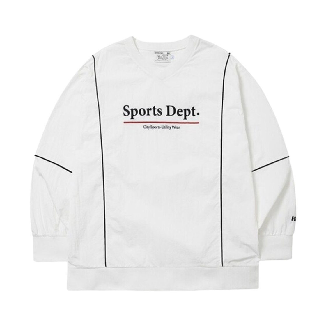 에프씨엠엠 x 무한도전 런 파이핑 풀오버 화이트(Fcmm x Infinite Challenge Run Piping Pullover White)