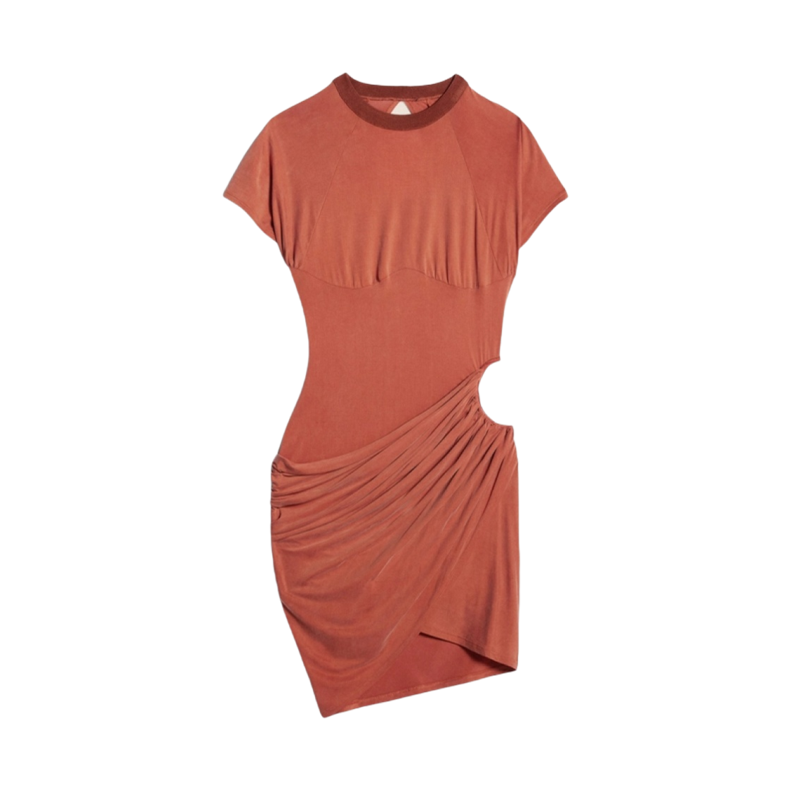 (W) 자크뮈스 라 로브 에스펠로 코트 드레이프 컷아웃 미니 드레스 레드((W) Jacquemus La Robe Espelho Court Draped Cut-Out Mini Dress Red) - 1