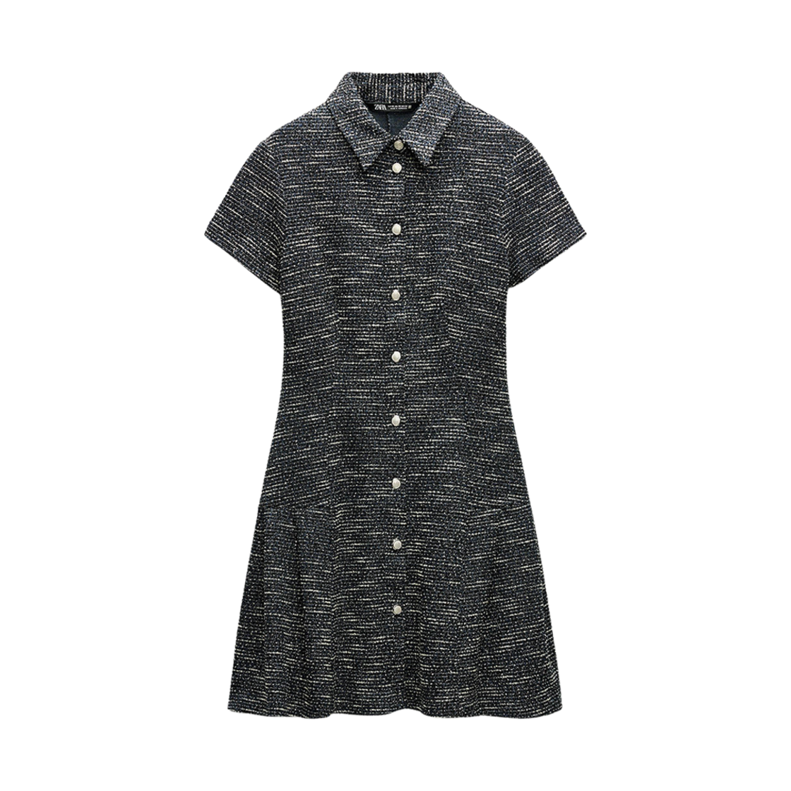 (W) 자라 미니 스트럭처드 드레스 블루 화이트((W) Zara Mini Structured Dress Blue White)