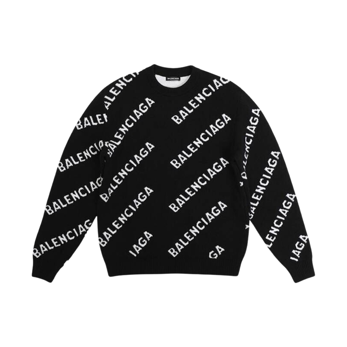 발렌시아가 올오버 로고 스웨터 블랙(Balenciaga Allover Logo Sweater Black) - 1